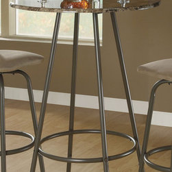 Cappuccino Marble & Coffee Metal Bar Table - Products