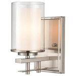 Millennium Lighting - Millennium Lighting 5501-BN Huderson, 1 Light Wall Sconce - Wherever there is a need for light, there is the oHuderson 1 Light Wal Brushed Nickel ClearUL: Suitable for damp locations Energy Star Qualified: n/a ADA Certified: YES  *Number of Lights: 1-*Wattage:100w A Lamp bulb(s) *Bulb Included:No *Bulb Type:A Lamp *Finish Type:Brushed Nickel