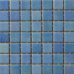 Aqua Blue Glass Mosaic Swimming Pool Tiles - Mosaic Tiles