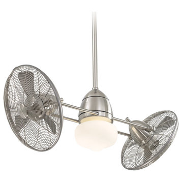 Minka-Aire Gyro Wet 42" LED Ceiling Fan Brushed Nickel Wet