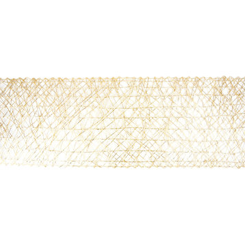 DII Gold Woven Paper Table Runner 14"x72"