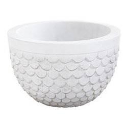 SCALLOPED PLANTER - LARGE - Outdoor Pots And Planters