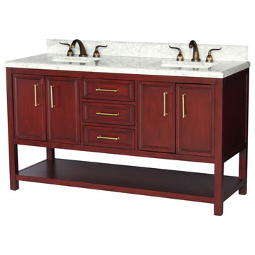 60-Inch Contemporary Style Double Sink Bathroom Vanity Model 913-F