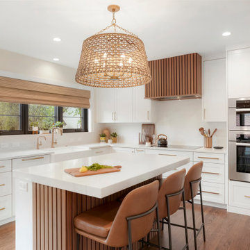 North Glencoe - White and Walnut Kitchen