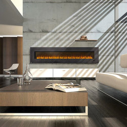 Napoleon - Napoleon 100-Inch Slimline Black Wall Mount Electric Fireplace - EFL100 [No-Heat - Indoor Fireplaces