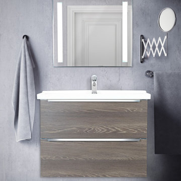 Argento Modern Wall Mounted Bathroom Vanity