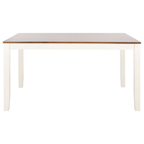 Becky Rectangle Dining Table White / Natural