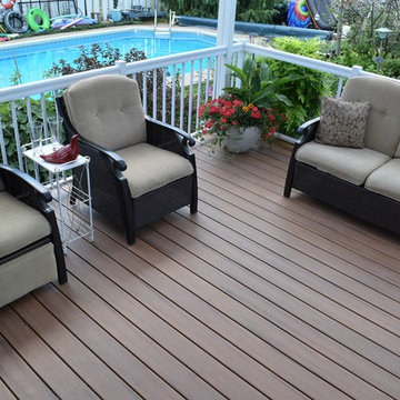 Some custom decks built by Hickory Dickory Decks using Armadillo decking.