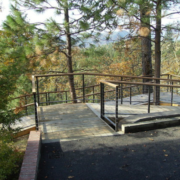 Welded Post, Custom Wood Top Rail & Cable Infill in Grants Pass, OR