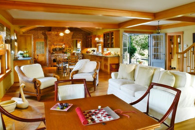 Elegant living room photo in Boston