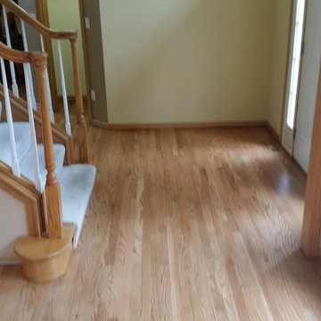Sanded and finished after installation