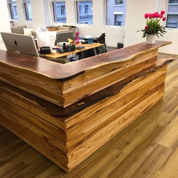 Thread Up Live Edge Reception Desk
