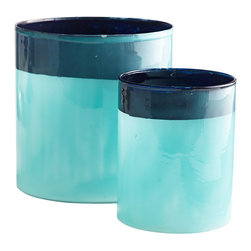 BLUE COLORBLOCK CANDLEHOLDERS - Candleholders