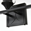 3 Light Black And Clear Bath Sconce