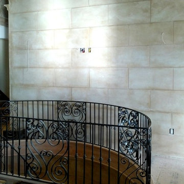 Cladding on wall with 12" X 24" Blocks