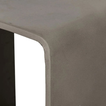 Reba Modern Gray Concrete Cube Shelf/Bookshelf