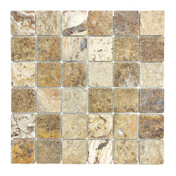 Scabos Travertine Collection - Mosaic 2"x2"  (12x12 Mesh) - Products