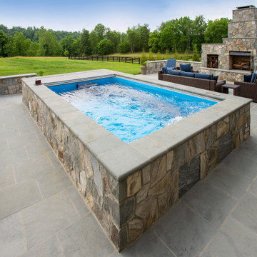 Middleburg, Virginia - Stone Patio with Endless Pool