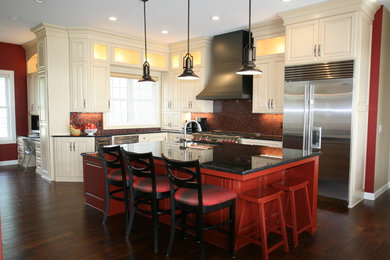 Example of a transitional kitchen design in Other