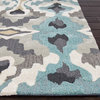 Transitional Tribal Pattern Blue Polyester Tufted Rug - BR45, 7.6x9.6