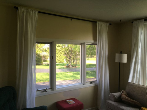 Windows are different heights from ceiling.