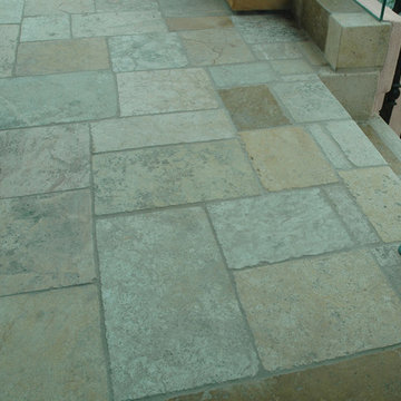 Patio layout showcasing our unique stone elements in architectural settings.