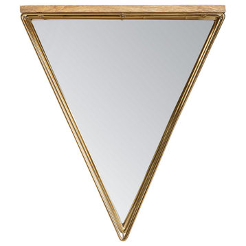 Gatana Gold Triangle Shelf Mirror