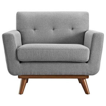 Griffon Upholstered Fabric Armchair, Expectation Gray
