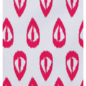 18"x14" Ikat Tears, Geometric Print Placemat, Pink, Set of 4