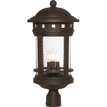 Sedona Post mount - Oil Rubbed Bronze, Clear, 3