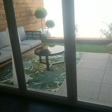 Un véritable espace détente, cosy, un jardin épuré... dans 24m2!