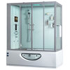 Platinum Catania Steam Shower, Massage Bathtub Whirlpool Hot Tub Sauna, White, W