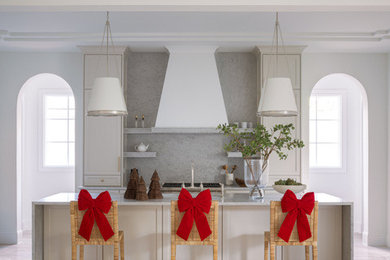 Beach style kitchen photo in Dallas