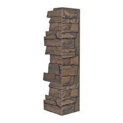142-36-BRIGHTON WIDE STACKED STONE CORNER 36"H X 11"W X 1 1/4"D - Wall Panels