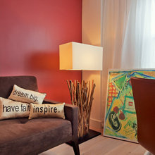 Red living room