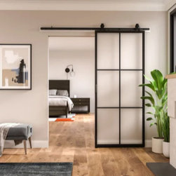 Masonite 6-Lite Metal Barn Door Kit - Interior Doors