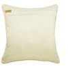 Beige Throw Pillow Cover, Trellis Jacquard 14"x14" Silk, Pearl Beige Mystery