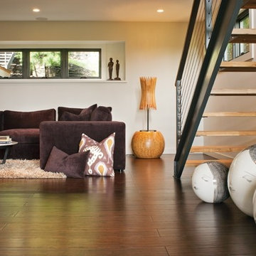 Modern addition to 60's Ranch House
