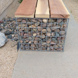 Custom Gabion Bench Seat - Outdoor Benches