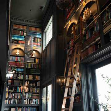 Dark Academia Library with Hidden Watercloset