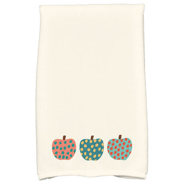 3 Little Pumpkins Holiday Geometric Print Kitchen Towel, Teal