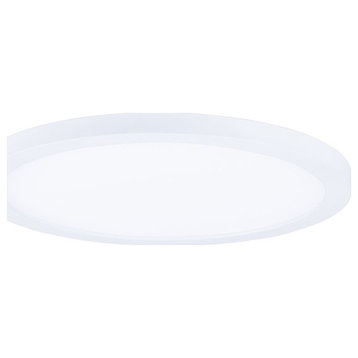 Maxim Wafer 5" 1-Light Round Outdoor LED Surface Mount 58711WTWT, White