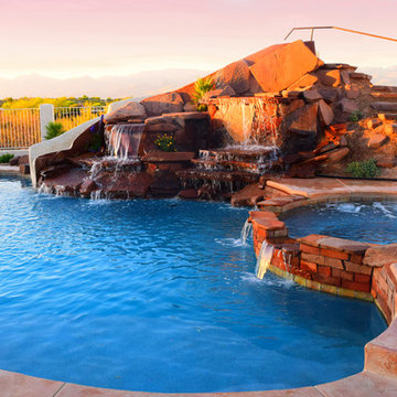 Custom Pools, Stream, Water Feature
