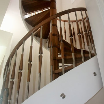 Custom Solid Smoked White Oak Stairs