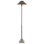 Currey & Company - Fudo Floor Lamp - Brighten up a space with the Fudo Floor Lamp dazzling nearby. Featuring a stylish mole black and contemporary gold leaf and polished concrete finish, you can cast your room in the best possible light.