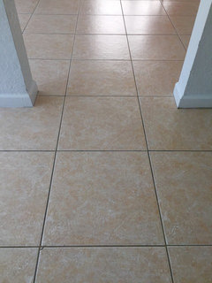 grey floor tan walls