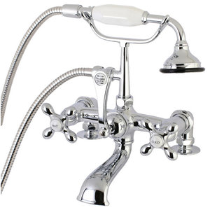 Kingston Brass AE1T5 Vintage 3-3//8-Inch Wall Mount 2-Handle Tub Faucet 4-1//2 in Spout Reach Oil Rubbed Bronze