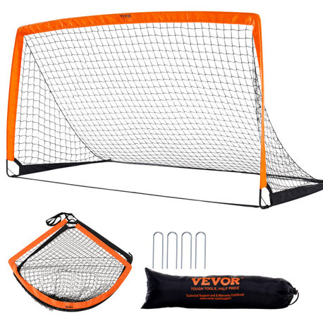 VEVOR 6.5x3.25ft Portable Soccer Goal Pop Up Kids Soccer Net Backyard Training