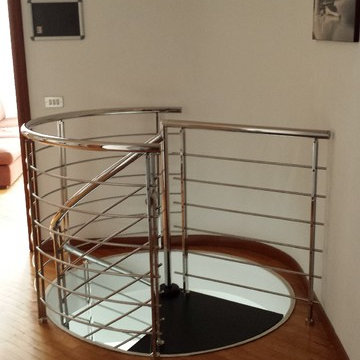 Scala a chiocciola inox