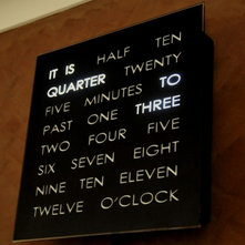 Contemporary Clocks by Doug's Word Clocks